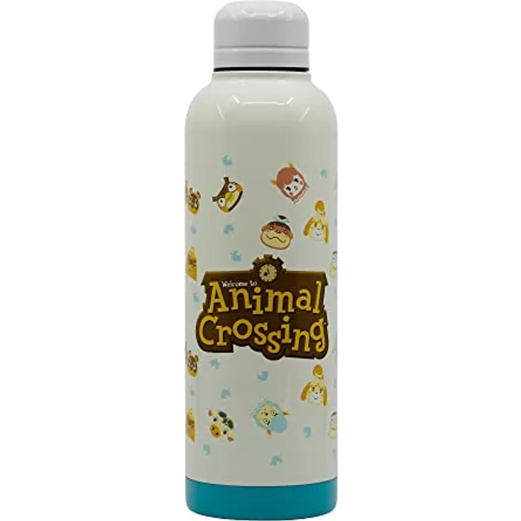 Stor Edelstahl-Thermosflasche Animal Crossing, 515 ml, offizielle Lizenz
