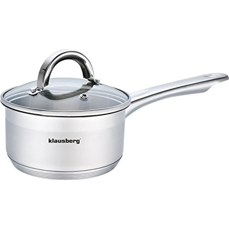Kochtopf mit Deckel und Griff 1.0 Liter 14cm kb-7132 Edelstahl – Bild 1