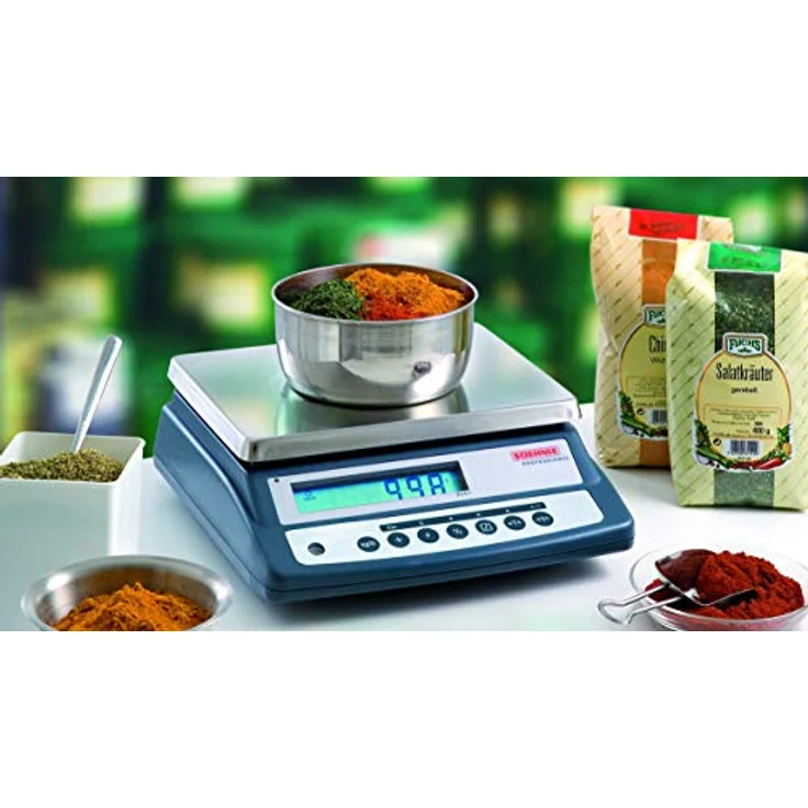 Soehnle Kompaktwaage, Küchenwaage bis 15 kg, 0,5 g Ablesegenauigkeit, Edelstahl Wägeplatte, Schwarz – Bild 3