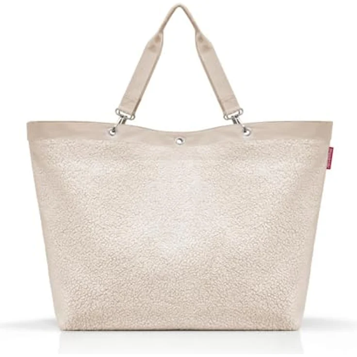 REISENTHEL® Einkaufsshopper shopper XL, Teddy-Stoff in sand, 35l Volumen, mit Reißverschluss und Innentasche – Bild 1