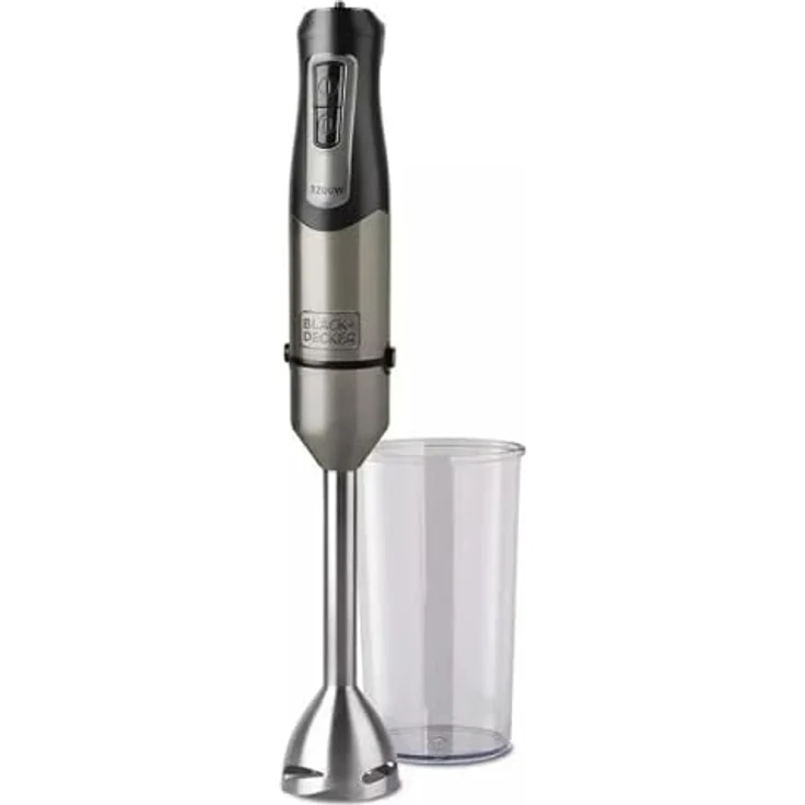Black+Decker BXHB1200E Handmixer, 1200 W, 20 Geschwindigkeiten und Turbo, 4-stufige Edelstahlklingen, spritzwassergeschützt, leicht und ergonomisch, BPA-frei – Bild 1