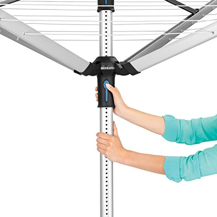 Brabantia - Lift-O-Matic Advance drehbaren Wäschespinne - Easy Lift-Systems - UV-beständige Wäscheleine, 50 m - Kein Durchhängen - Auch für Kleiderbügel - Metallic Grey - ø 295cm – Bild 2