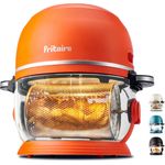 OTTO Fritaire 11534 Heißluft-Fritteuse BPA-frei Orange mit selbstreinigender Glasschüssel und 360°-Heißluftstrom