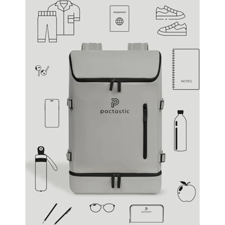 Pactastic Urban Collection Rucksack 50 cm Laptopfach grey – Bild 9