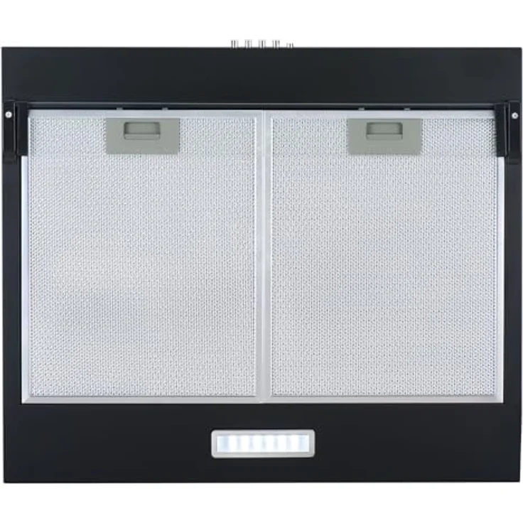 NEG Dunstabzugshaube NEG15-ATB (schwarz) Edelstahl-Unterbau-Haube (Abluft/Umluft) und LED-Beleuchtung (60cm) Unterschrank- oder Wandanschluss – Bild 3
