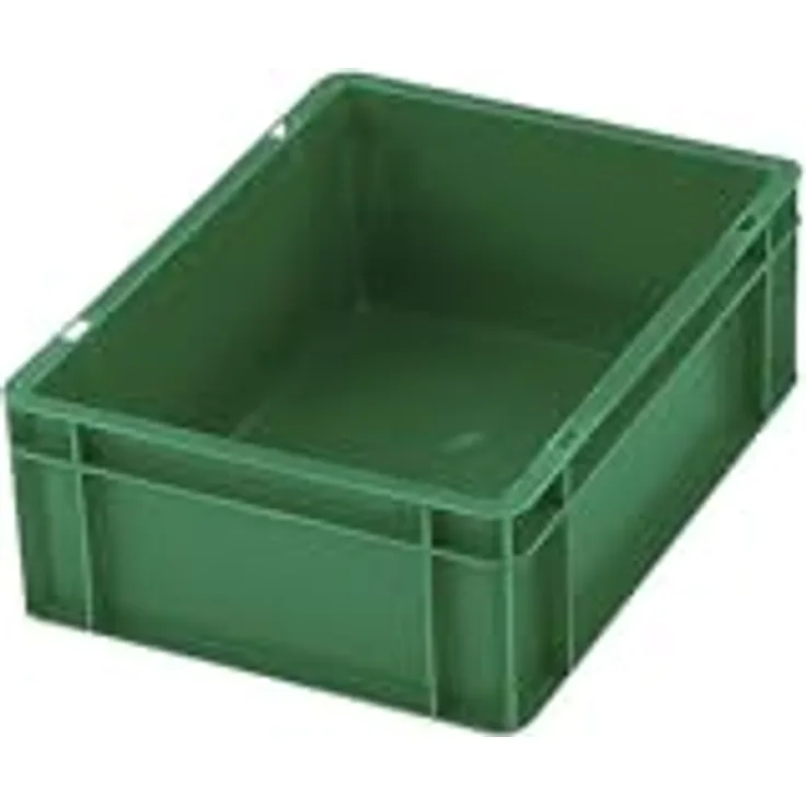 kaiserkraft | Euro-Format-Stapelbehälter | Wände und Boden geschlossen | LxBxH 400 x 300 x 50 mm | grün | VE 5 Stk