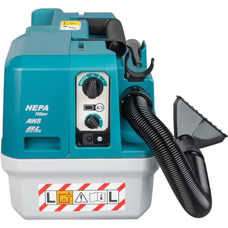 Makita VC013GLZ03 Akku-Staubsauger 40V, Nass- und Trockensauger mit bürstenlosem Motor, AWS-Funktion und 7,5 l Auffangbehälter, ideal für Baustellen – Bild 4