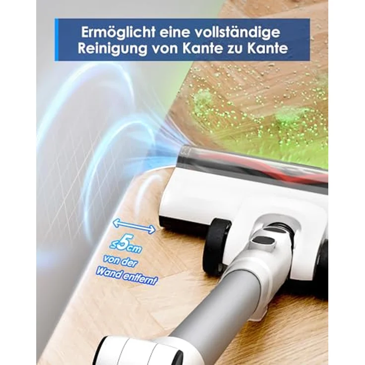 Tineco Pure ONE A50S Kabelloser Akku Stabstaubsauger, Flex Akkusauger 70 Min. Laufzeit, 3DSense Power Bürste, 185W Saugleistung, Schwarz – Bild 3