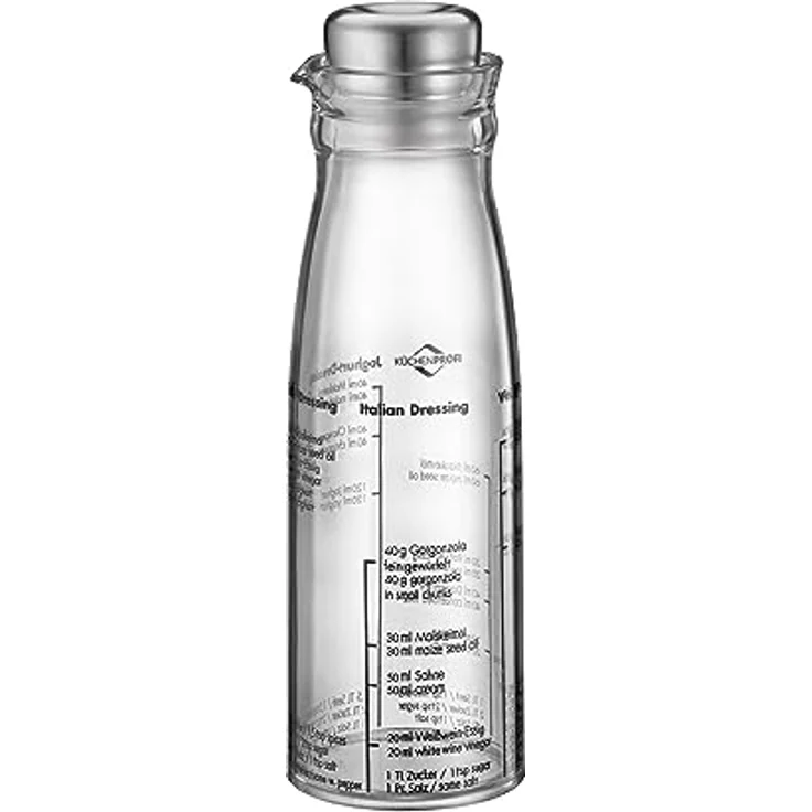 Küchenprofi Dressing Shaker, 250 ml mit Edelstahldeckel und Silikondichtung, inkl. 4 Rezepten – Bild 3