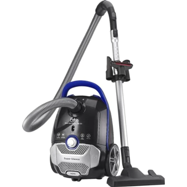 Fakir Blue Vac Power TS 721 Staubsauger mit Beutel, HEPA 14 Filter, 12 m Aktionsradius, Blau, 800 Watt, 69dB(A) leise, Zubehörfach – Bild 1
