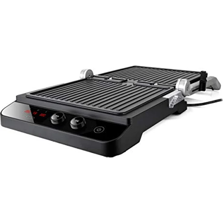 Black+Decker ES9680030B BXGR2000E Kontaktgrill, 2000, Anti-Fingerprint-Edelstahl, Schwarz – Bild 6