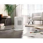 De’Longhi HFXR40T20WB Elektrische Raumheizung 2000 W, Weiß, Keramik Heizelement, Timer 24 h, für Räume bis 60 m³