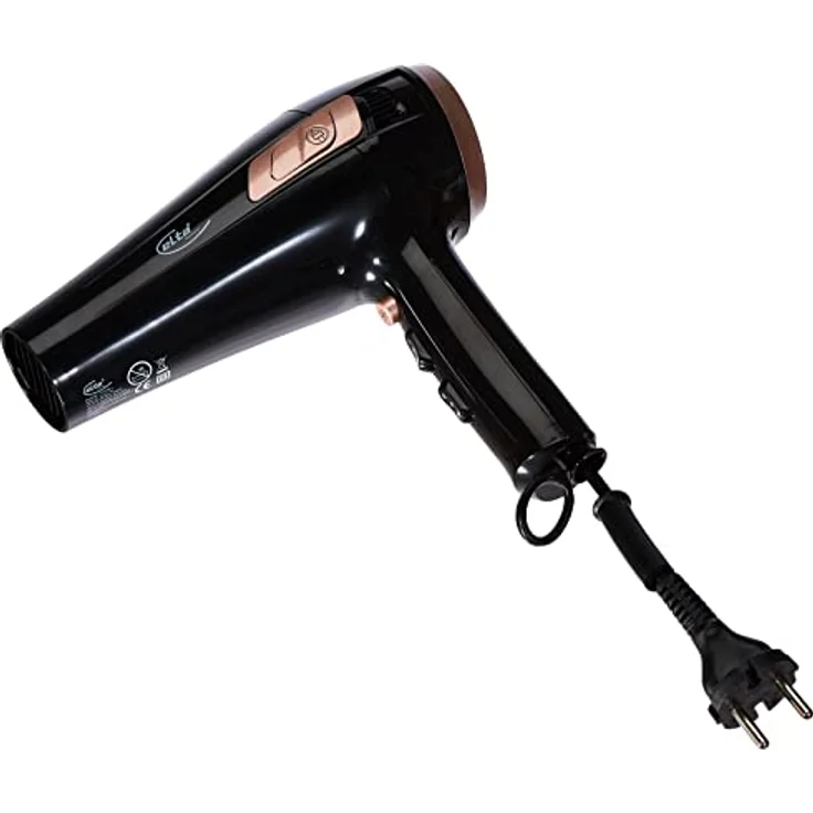 Elta Power mit Kabeleinzug 2200W schwarz gold Haare Styling zum schnellen Trocknen der Haare, mehr Volumen oder Schwung – Bild 3