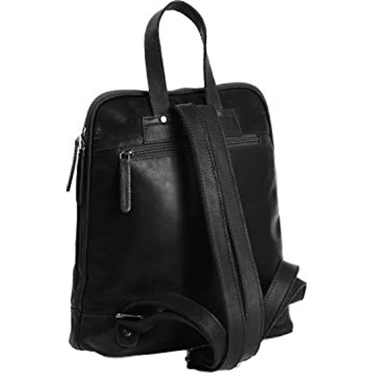 The Chesterfield Brand Wax Pull Up City Rucksack, 34 cm, aus 100% Leder, schwarz – Bild 3
