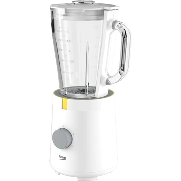 BEKO Standmixer, Leistung 600 Watt, 1,75 l Glasschüssel, 4 Edelstahlklingen, weiß – Bild 2