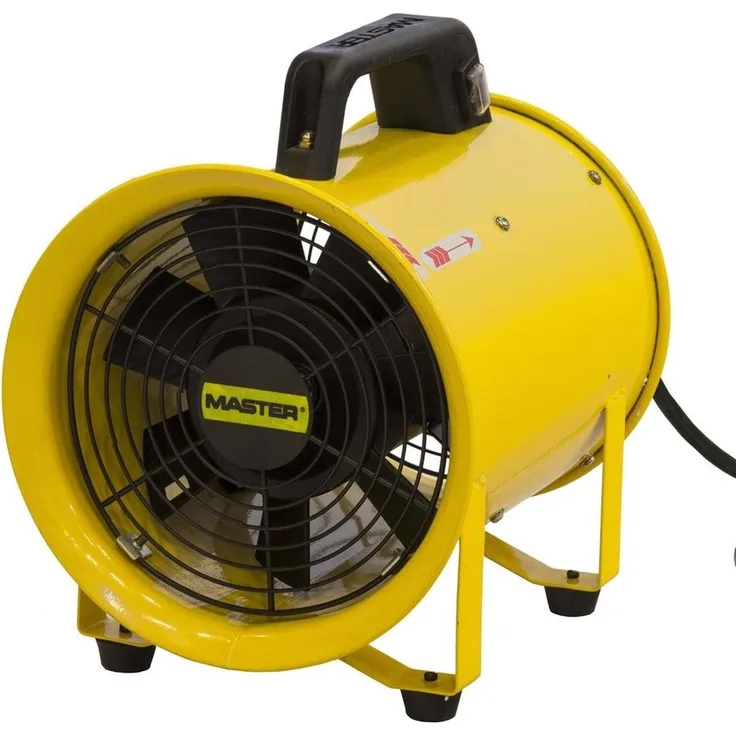 Master BLM 4800, Belüftungsventilator mit 1500 m³/h Luftstrom, robustes Gelb, tragbares Design