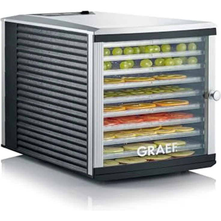 Graef DA510EU Dörrautomat, Kunststoff, Schwarz, 10 Roste, 630 Watt, Temperaturbereich 30-70° C – Bild 2