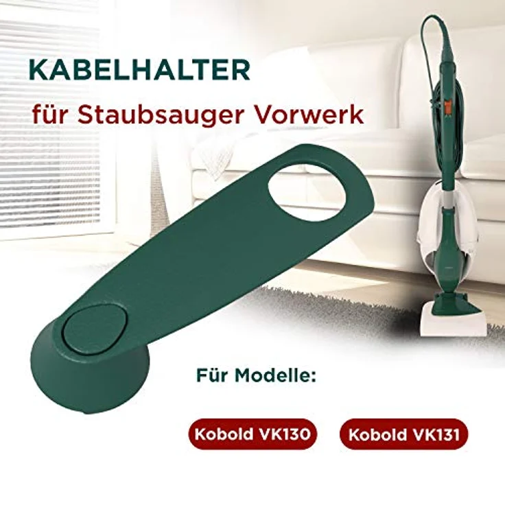 VIOKS Kabelhalterung für Vorwerk Kobold 130 131, hochwertiger Kabelhaken zum Schutz vor Kabelbruch, einfach zu montieren – Bild 2