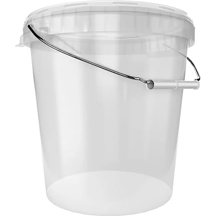 FixedByU 3 Eimer mit Deckel 30 Liter, lebensmittelecht und luftdicht, transparent, für Lebensmittel und Haushalt – Bild 5