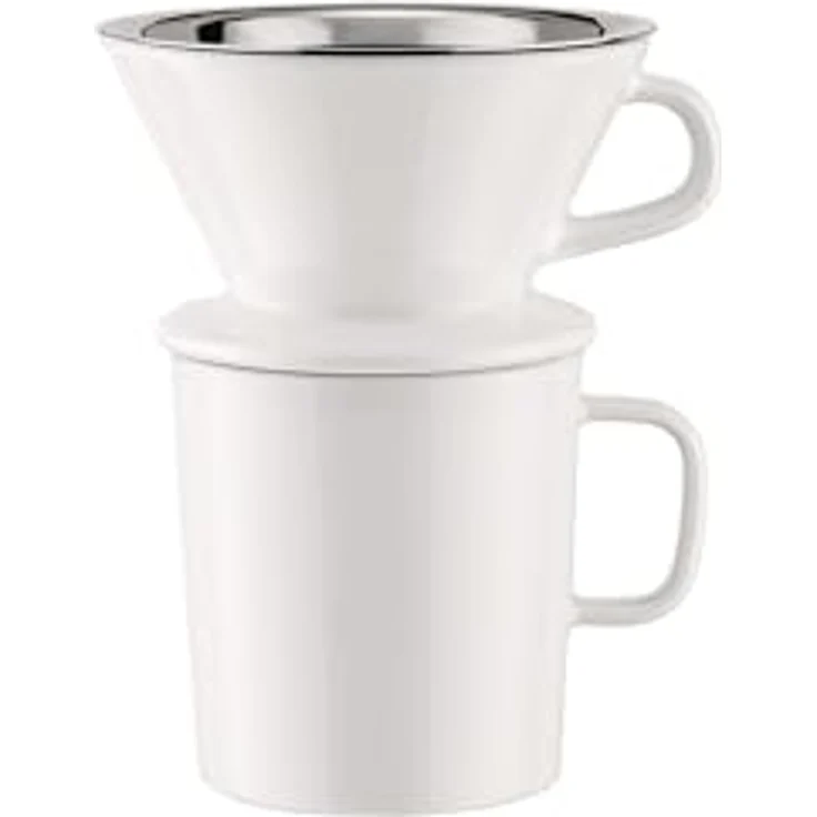 Alessi Kaffeebereiter Slow Coffee, minimalistisches Design aus Glas mit Edelstahlfilter – Bild 3