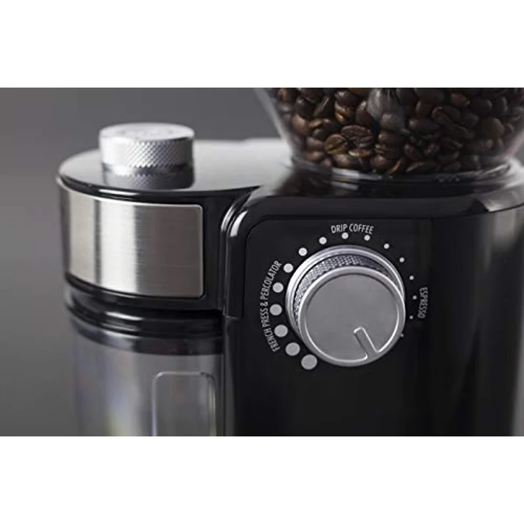 CASO Barista Crema - Elektrische Design- Kaffeemühle, Mahlgradeinstellungen von fein bis grob, aromaschonendes Mahlen durch professionelles Scheibenmahlwerk, leistungsstarker 150 Watt Motor – Bild 3