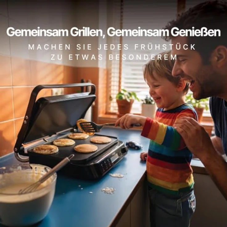 Seeger Kontaktgrill 3-in-1 MultiGrill XL, mit Temperatursonde, PFAS-freie Grillplatten, 2000 W, schwarz – Bild 8