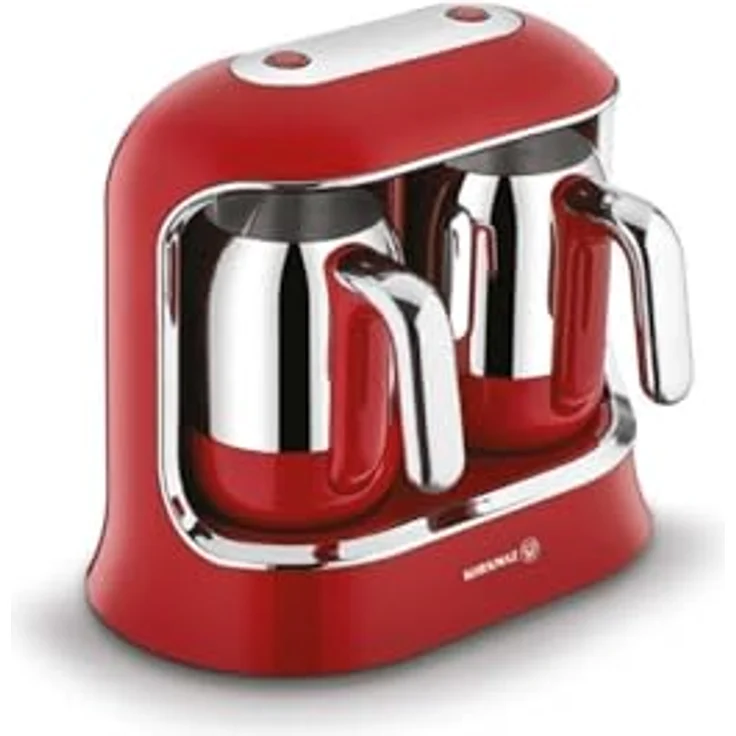 Korkmaz Kahvekolik Türkische Mokkamaschine 800W in Rot Twin Kaffeemaschine mit Thermo Balance-Technologie – Bild 2