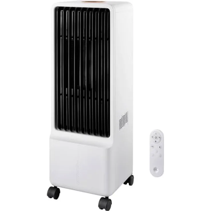 Sygonix Luftkühler 50 W (L x B x H) 272 x 270 x 795 mm Weiß mit Fernbedienung, Oszillierend, Timer, LED-Display