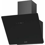 Oranier kleine schwarze Abluft Dunstabzugshaube 60 cm - Dunsthaube Kopffrei-Wandhaube aus Glas Lea 60 S