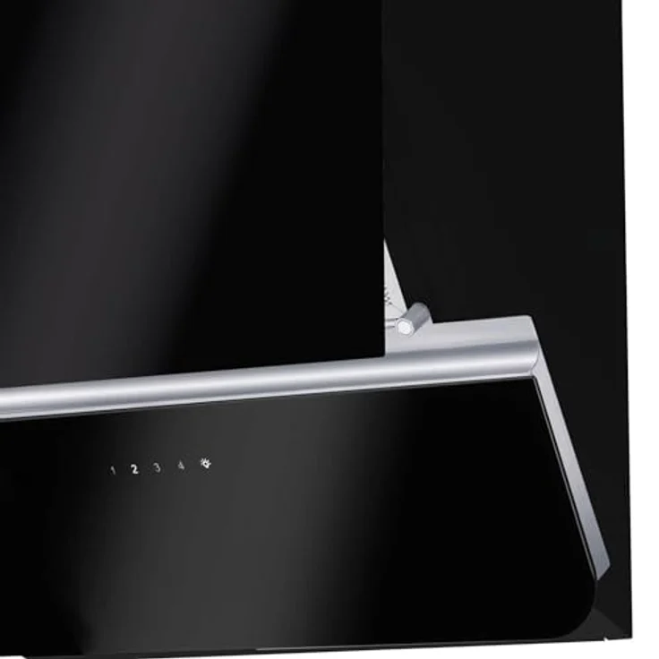 Oranier Kopffreihaube 60 cm - schwarze Dunstabzugshaube mit weißer LED Anzeige - Abluft Schräghaube mit 4 Leistungsstufen - Touch-Control - SIGNA60S1 – Bild 3