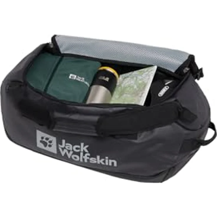 Jack Wolfskin All-In Duffle 35 Weekender Reisetasche, 58 cm, 100% Polyester, schwarz – Bild 3