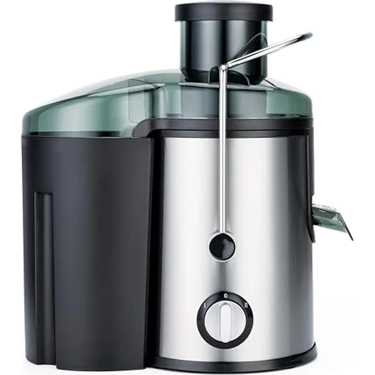 Wilfa JU1S-400 Entsafter, für Gemüse und Obst, aus rostfreiem Stahl, mit 2 Geschwindigkeitsstufen, 400 Watt, 0,45L Saftbehälter, 1,5 L Fruchtfleischbehälter, silber - Preisvergleich – Bild 3