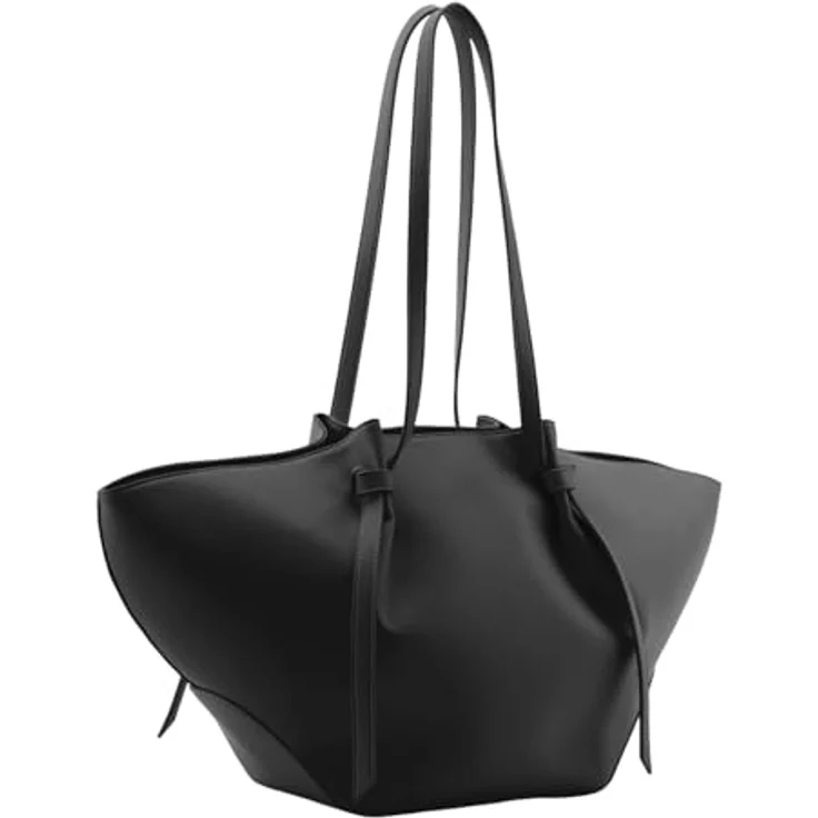 Seidenfelt Ryd Shopper Tasche, 54 cm, schwarz, 100% Polyurethan – Bild 2