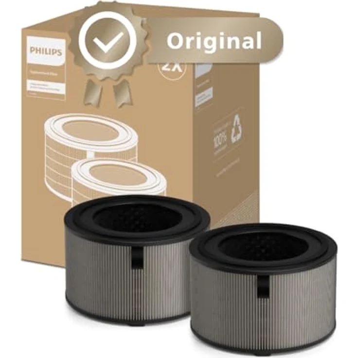 Philips FY4200/30 PureProtect Pro HEPA NanoProtect Filter, 4-Schichten-System zur Partikelerfassung, 2er Pack – Bild 1