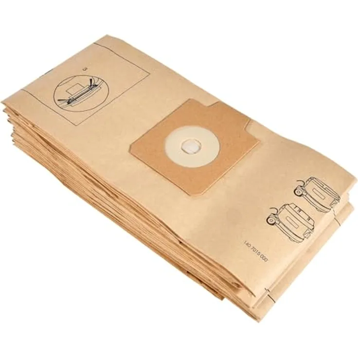 Nilfisk 10 Original Staubsaugerbeutel, hochwertiges Papier, kompatibel mit VP Staubsauger, Referenznummer 140 7015 040