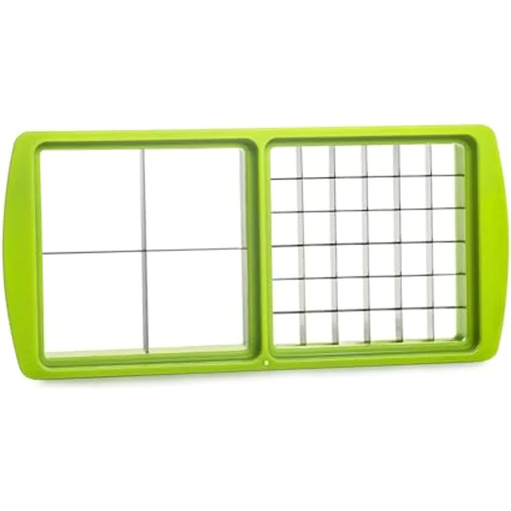 Genius Nicer Dicer Smart, Gemüseschneider mit 10 x 10 mm und 30 x 30 mm Einsätzen, platzsparend und aus hochwertigem Edelstahl – Bild 2