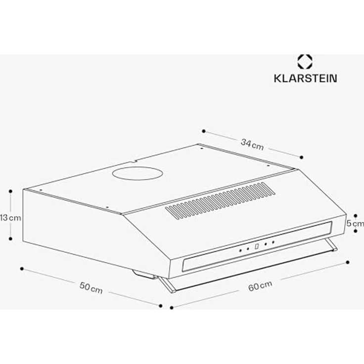 Klarstein Purista Force Unterbaudunstabzugshaube, 60 cm, 400 m³/h Luftleistung, duale Motortechnologie, LED-Touchpanel, Energieeffizienzklasse C, Schwarz – Bild 7