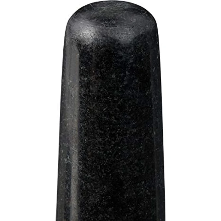 Relaxdays Granit Mörser mit Stößel, langlebig, Gewürze, Kräuter, rutschfest, Steinmörser, Ø 14 cm, 400 ml, grau-weiß – Bild 9