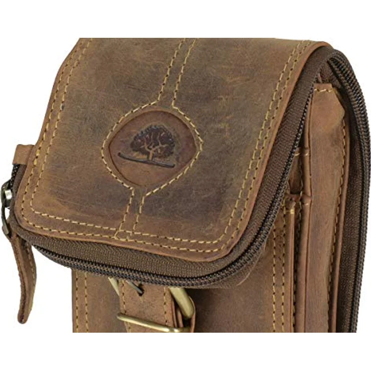 Greenburry Vintage Gürteltasche aus Leder, 10 cm x 4 cm x 18 cm, braun – Bild 3