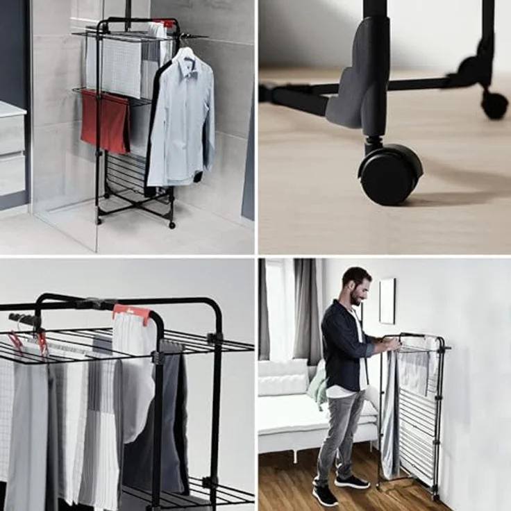 Vileda Wäscheständer Vileda Mixer 3 Ultimate, Wäscheständer, Schwarz – Bild 2