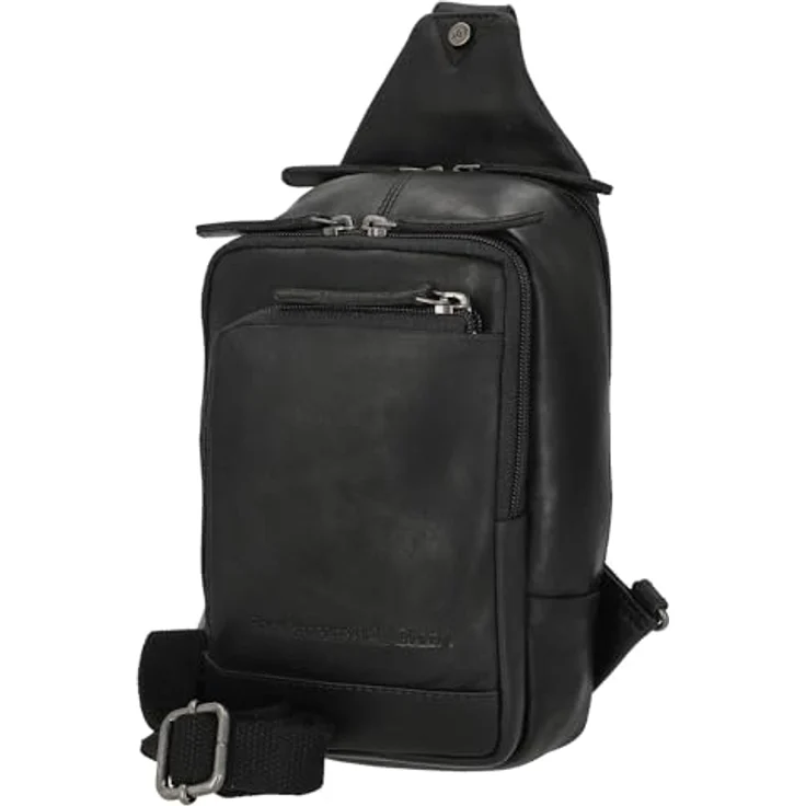 The Chesterfield Brand Riga Crossbodybag, Sling Bag aus 100% Leder, schwarz, mit mehreren Fächern und Zipperverschluss – Bild 2