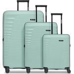 Farmhood Eco Edition nachhaltiges Hartschalen Koffer-Set 3-teilig | Trolleys mit Dehnfalte erweiterbar um 6 cm| Robustes und leichtes Material, 4 Doppelrollen & TSA-Schloss | Damen & Herren