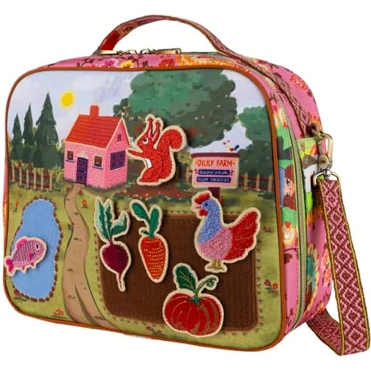 Oilily Reisetasche Koffer Farm Suitcase, großes Hauptfach, robustes Material, verstellbarer Schultergurt, Chateau Rose bunt – Bild 2