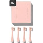 Wondersmile Ersatzbürsten Schallzahnbürste (Hard, Atomic Rose, 8er Pack) - Bürstenköpfe für Wondersmile Schallzahnbürste