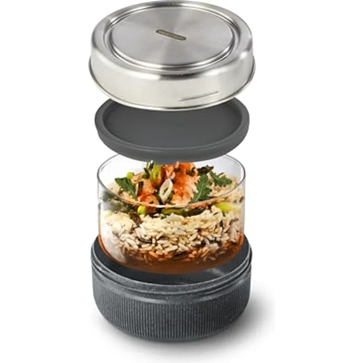 Black+Blum Lunchschale Lunchbecher, Glas, Schiefer, 750 ml- 25 FL oz – Bild 4