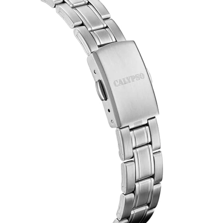 CALYPSO WATCHES Quarzuhr Basic K5873/1, Damenuhr mit Edelstahlarmband, analog, Tag, weiß/silberfarben – Bild 2