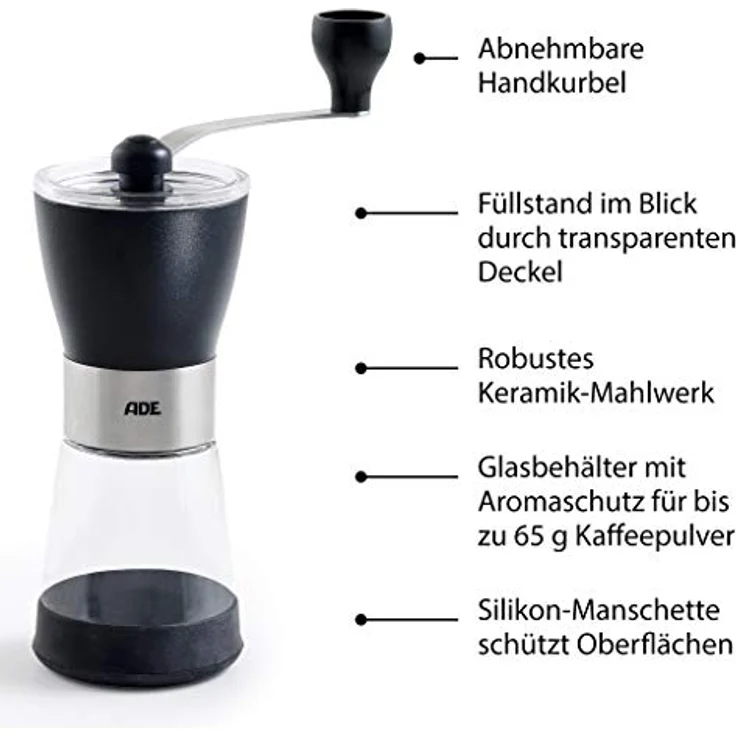 ADE KG2000 Kaffeemühle Schwarz, Grau – Bild 3