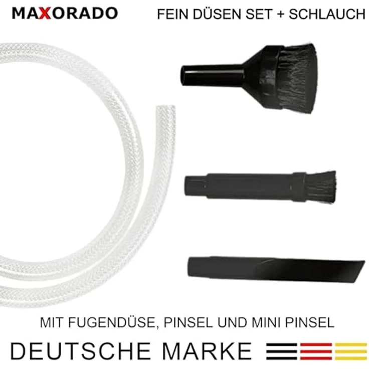Maxorado Staubsauger PC Aufsatz Set, Mini Düsen für Feinreinigung von Computer, Laptop und 3D Drucker, 90cm Schlauch, Universaladapter für 32mm und 35mm Staubsauger – Bild 4
