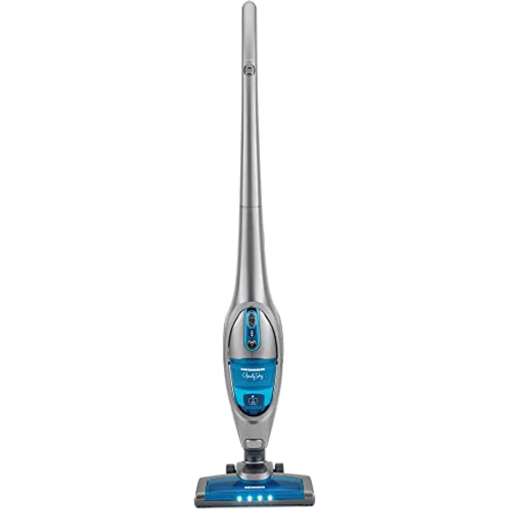 Heinner HSVC-V21.6GRY, beutelloser Stabstaubsauger mit Zyklonfiltertechnologie, blau-grau, 2,6 kg, Akkulaufzeit bis zu 30 Minuten
