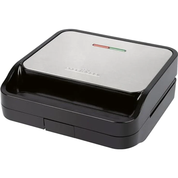 ProfiCook Sandwichmaker PC-ST 1297, Edelstahl Sandwichmaker mit muschelförmigen Platten, 750W, Antihaftbeschichtung, Überhitzungsschutz – Bild 1